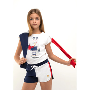 Conguitos - Pantaloni sportivi corti per bambina