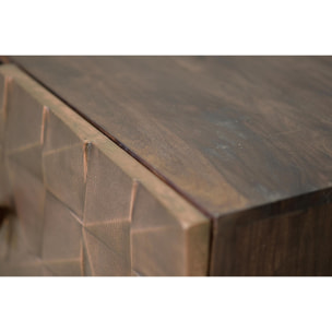 Mueble tv - madera de mango y bronce - 55x140x40cm