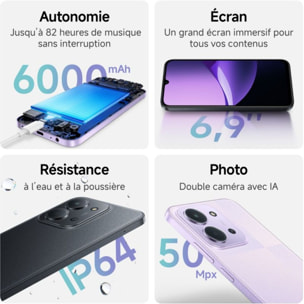 Smartphone XIAOMI Redmi 15C 256Go Noir 5G