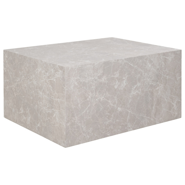 Pula - table basse - effet marbre - 80 cm - Beige