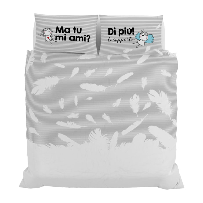 PARURE COPRIPIUMINIO SHINE Stampa Digitale, 100% cotone Made in Italy - MATRIMONIALE