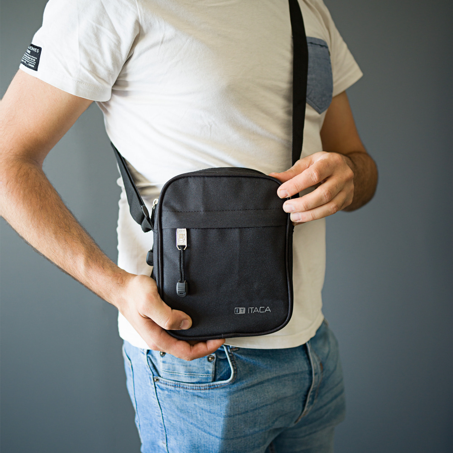 Bandolera Hombre Vegana Itaca Spey Negro