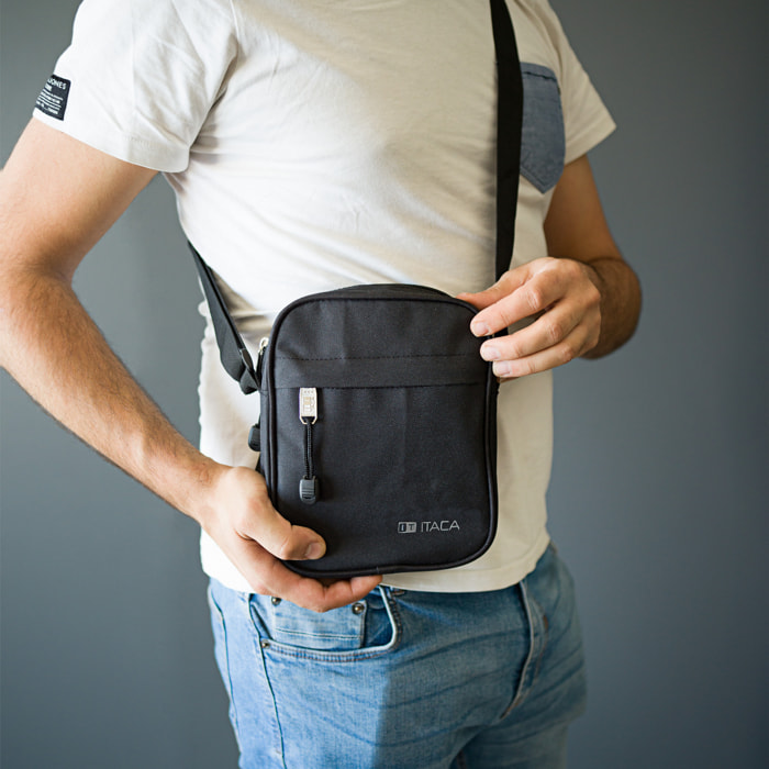 Bandolera Hombre Vegana Itaca Spey Negro