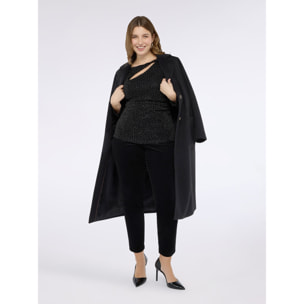 Fiorella Rubino - Camiseta de jersey con strass - Negro