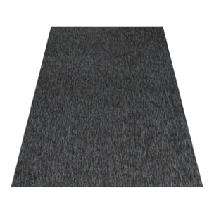 NADOR - Tapis rond de salon moderne Anthracite