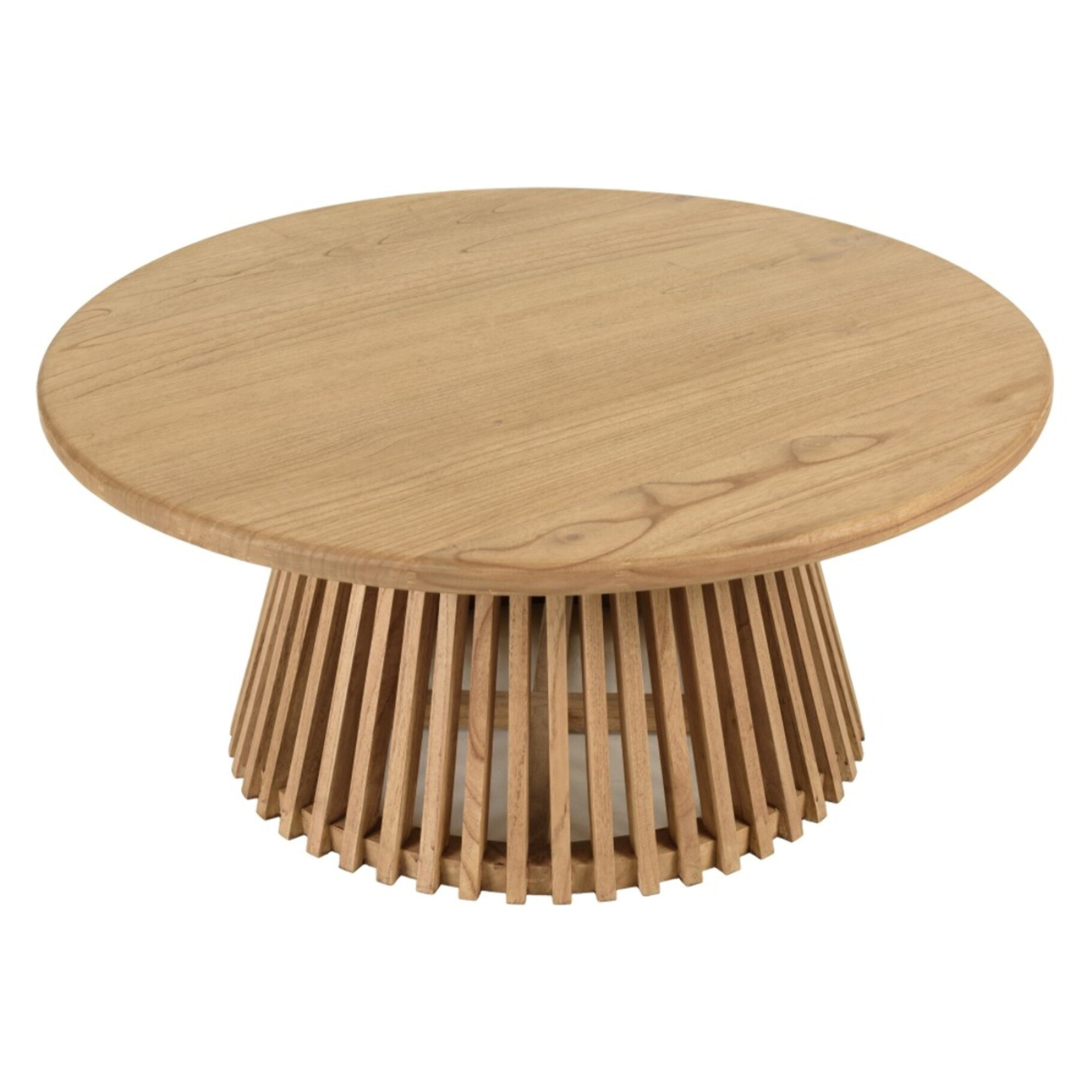 AMY - Table basse ronde 90cm en bois de mindi AMY