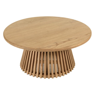 AMY - Table basse ronde 90cm en bois de mindi AMY