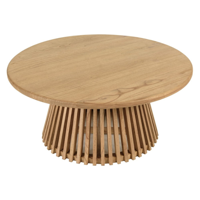 AMY - Table basse ronde 90cm en bois de mindi AMY