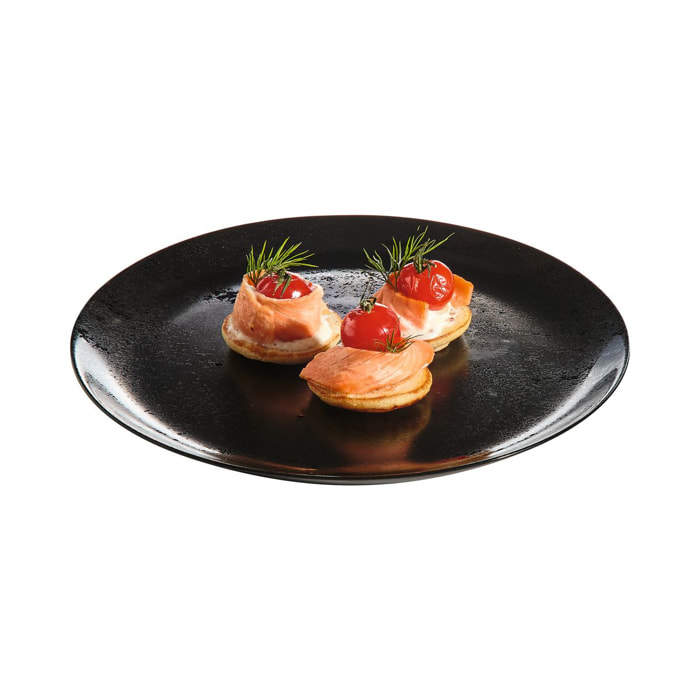 Assiette plate noire 25 cm Diana - Luminarc