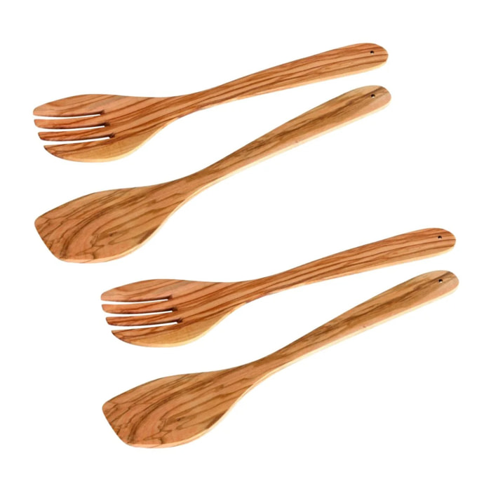 Ensemble de 2 Couverts à salade Fackelmann Édition Bois d'olivier