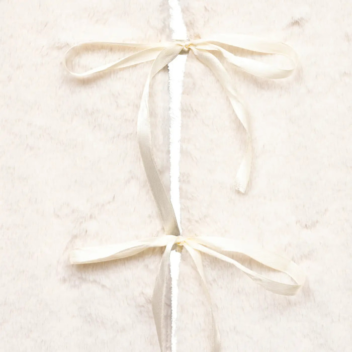 TAPIS SAPIN FOURRURE CREME