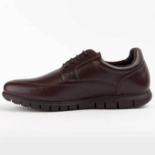 Zapato Oxford De Piel - Marron