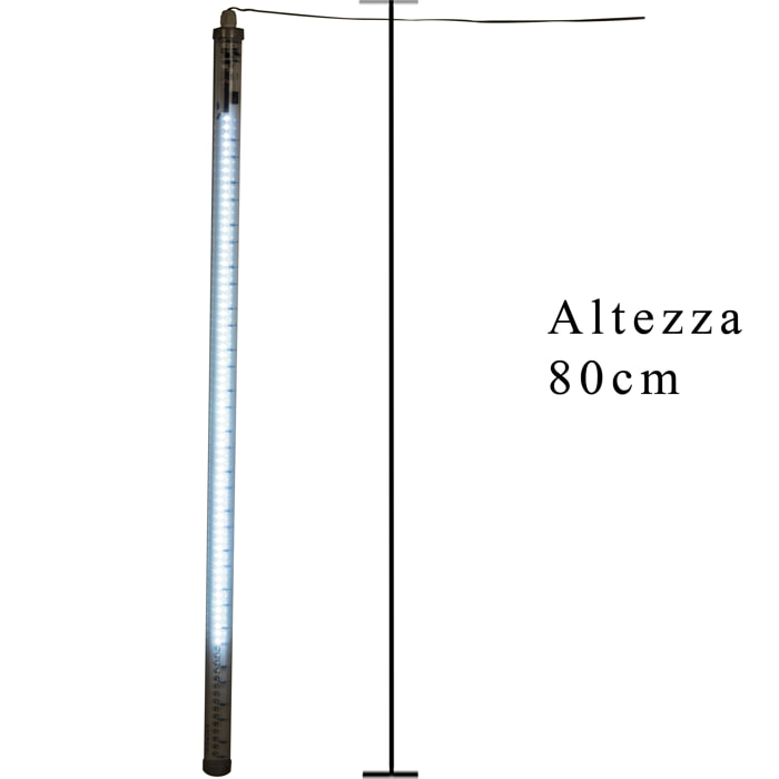 Tubo 80 Cm Singolo 160 Led**Sc - Pezzi 1 - 3,2X82X3,2cm - Colore: Bianco - Bianchi Dino - Articoli Natalizi