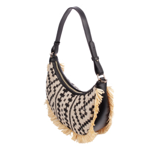 Biscubio Bolso de hombro Mujer. Fabricado en tela y piel sintética PU.