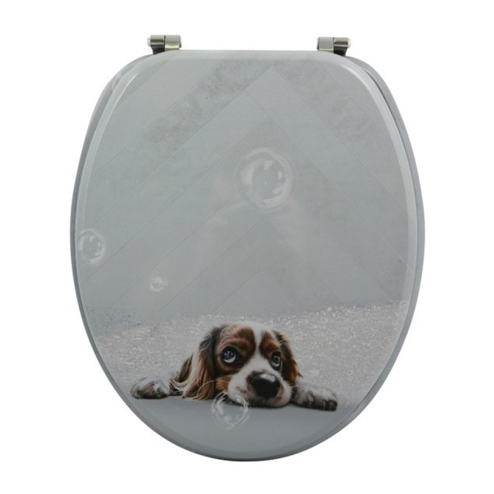 Abattant wc MDF Doggy Bath - Charnières Inox MSV