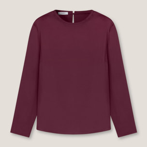 Motivi - Blusa manga larga de raso - Violeta