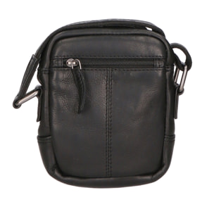 Borsa a tracolla unisex vera pelle - Modello False - Made in Italy - 17.0 x 17.0 x 3.0 cm
