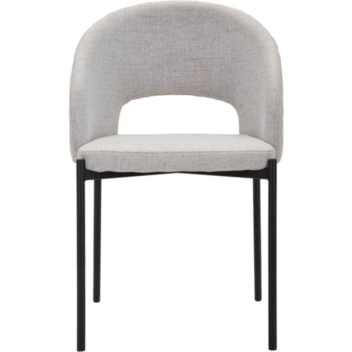 SEDIA HELSINKI GRIGIA SET 2 PZ CM 51X53X80