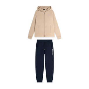 Tuta donna con zip, cappuccio e dettagli paisley