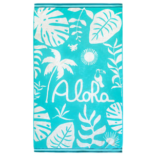 Serviette de plage éponge velours Jacquard - Floresta - 100x175cm - 470g/m²