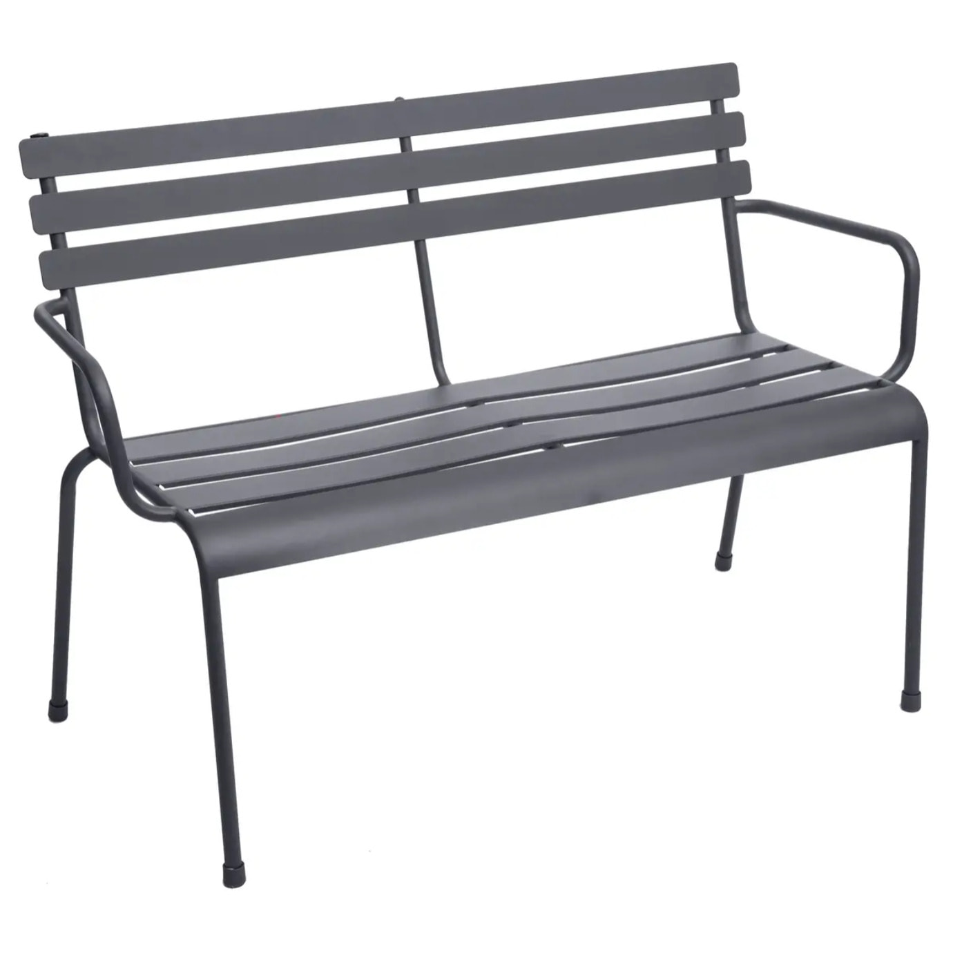 Banc de jardin "Greensboro" graphite en acier traité époxy