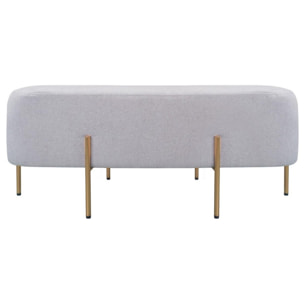 Pouf design rettangolare beige - Kate