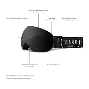 Gafas de esquí OCEAN ARLBERG - Negro / Ahumada
