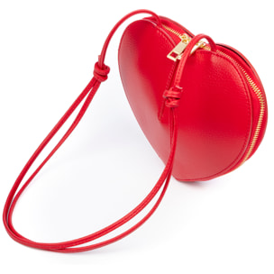 Barbaresco bolso de hombro mujer, con forma de corazón. Piel auténtica Dollaro.