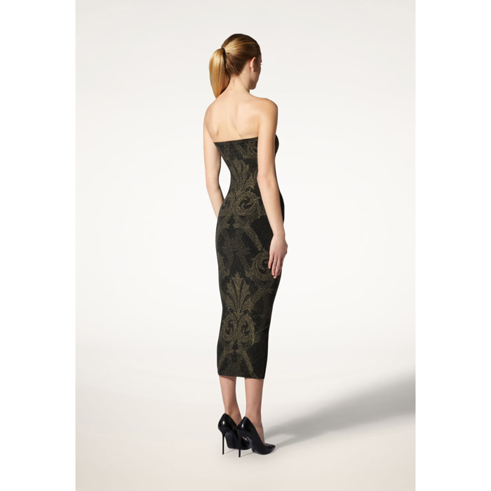 Vestito Metallic Jacquard Dress