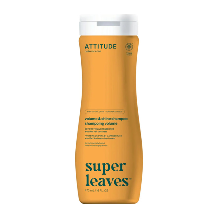 Super leaves Champú Volumen y Brillo Attitude 473 ml
