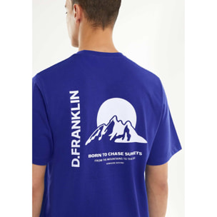 Camiseta de Hombre Sunsets Azul / Blanco D.Franklin