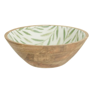 Saladier Inaya D30cm vert olive et manguier