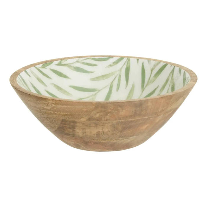 Saladier Inaya D30cm vert olive et manguier