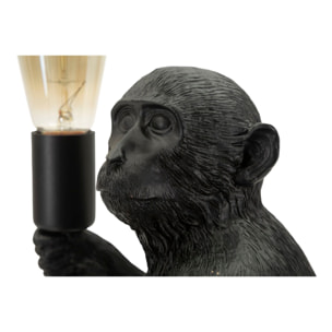 LAMPADA DA TAVOLO MONKEY SEDUTA NERO CM 33X33X32