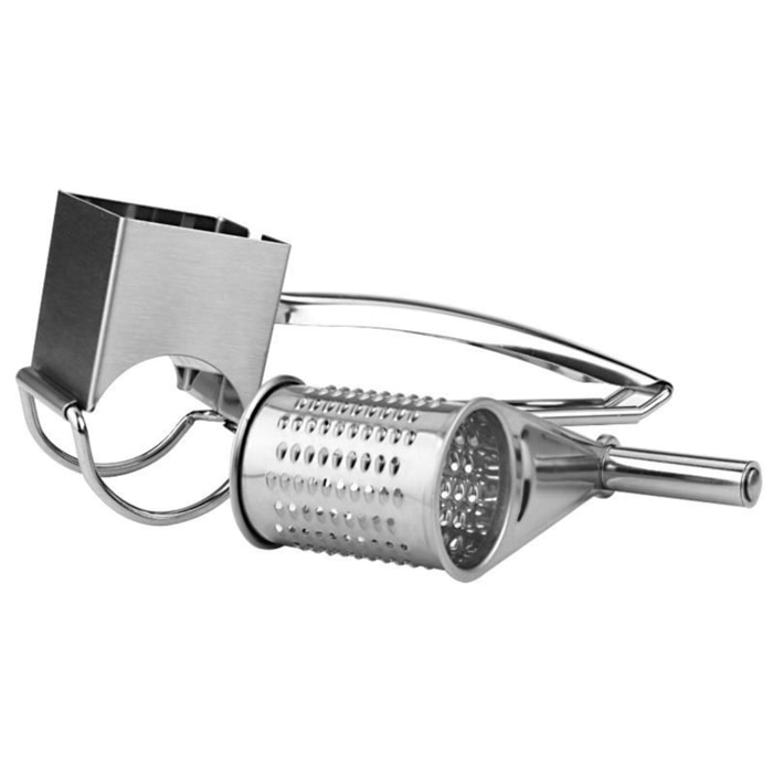 Rape à fromage Manuelle en acier inoxydable avec 4 tambours Herzberg HG04289