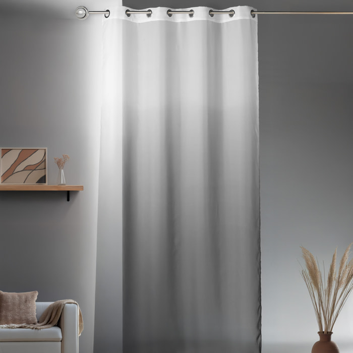 Voilage fantaisie ombre  -  - Effet dégradé - Gris clair