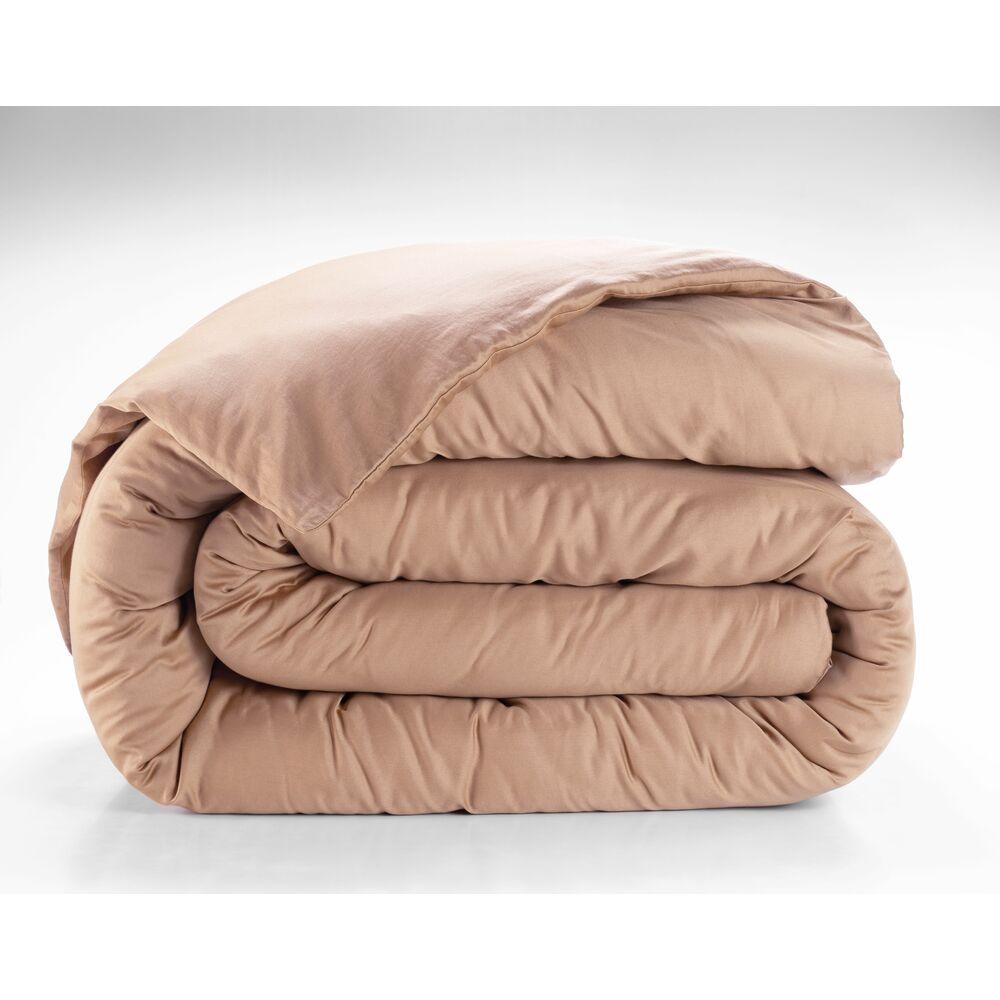Housse de couette satin de coton 110fils Rose