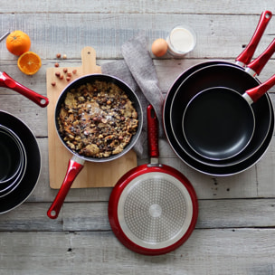 Poêle antiadhésive en aluminium 20cm  - tous feux CERISE