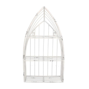 Mensola in metallo bianco 3 piani cm29x12h55