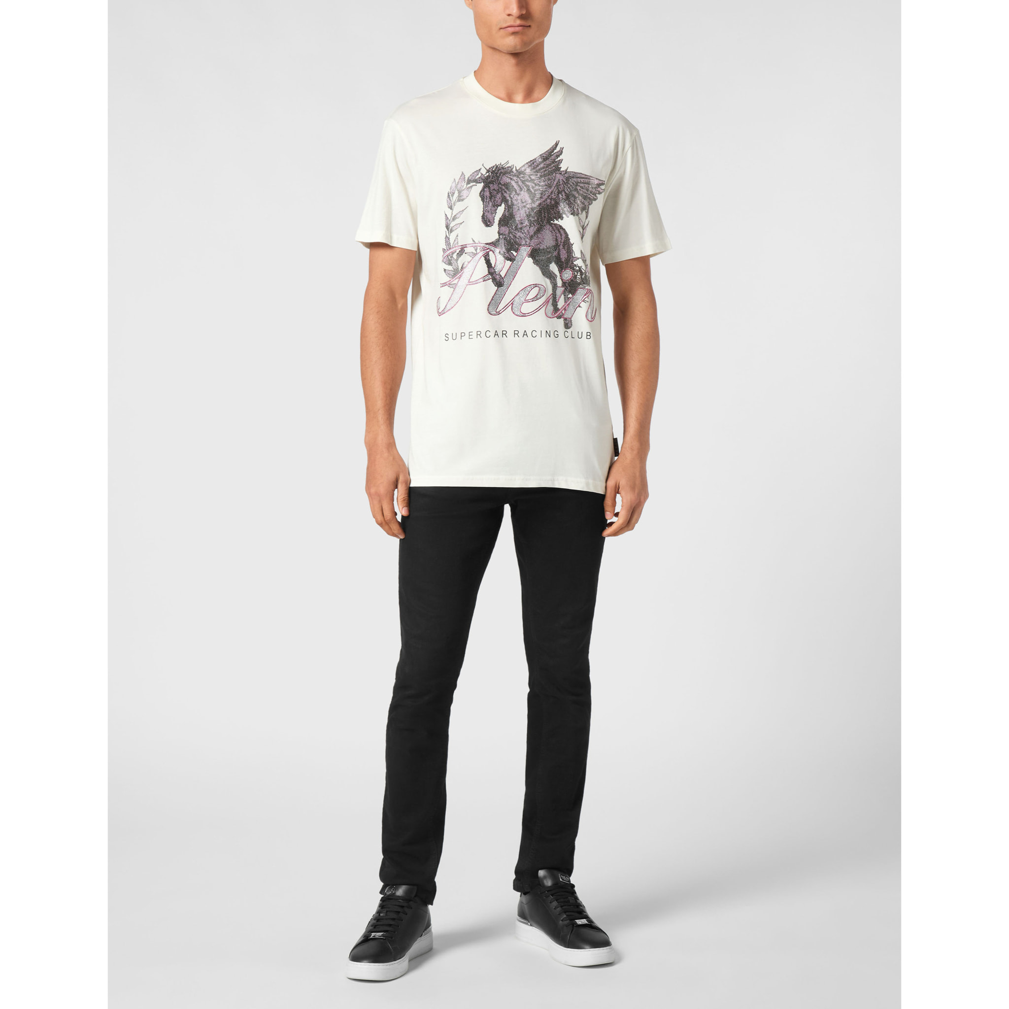 PHILIPP PLEIN Camiseta de cuello redondo RACING