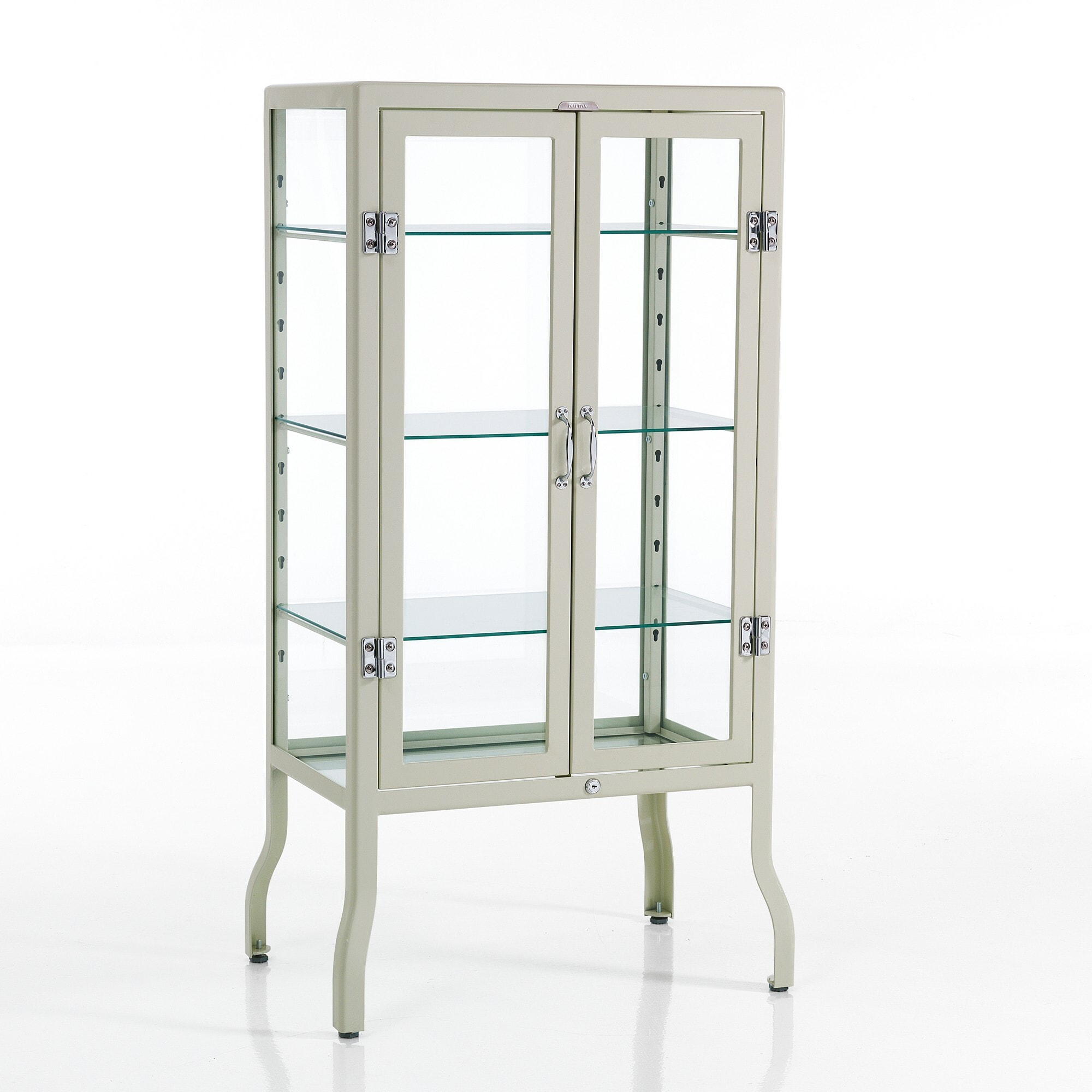 Vitrine à 2 portes Tomasucci MASH WHITE, en acier et verre, blanc