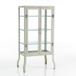 Vitrine à 2 portes Tomasucci MASH WHITE, en acier et verre, blanc