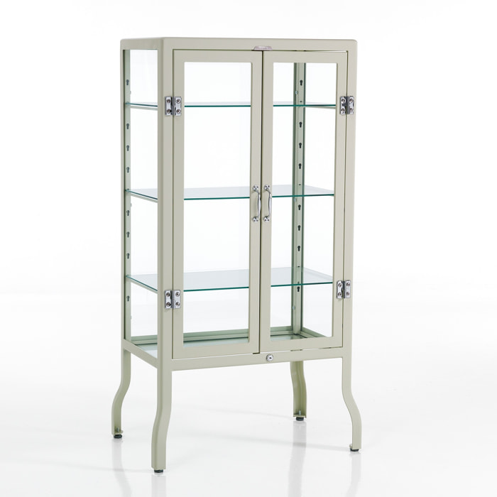 Vitrine à 2 portes Tomasucci MASH WHITE, en acier et verre, blanc