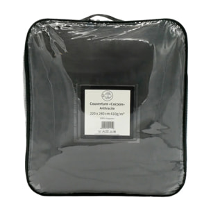 Couverture imitation "Lapin" - Cocoon Gris Anthracite - 610g/m²