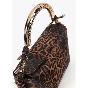 Tracolla Personalizzata Stampa Animalier Manico Metallico