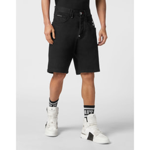 PHILIPP PLEIN Pantalones cortos vaqueros SKULL&BONES