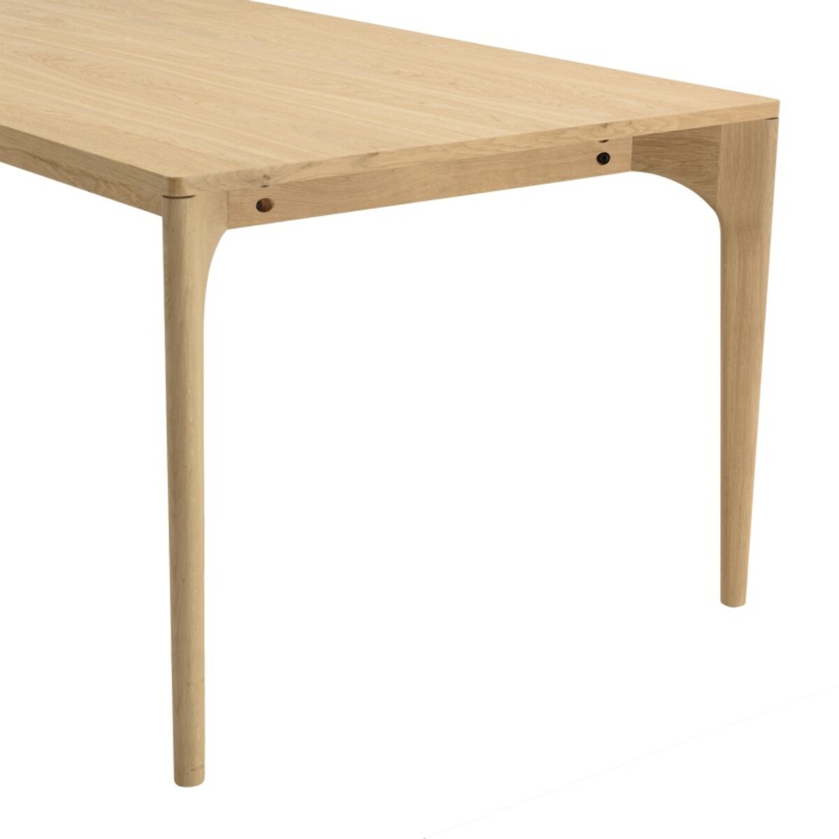 MAXENCE - Table à manger ext. 240/292cm naturelle pieds en chêne massif