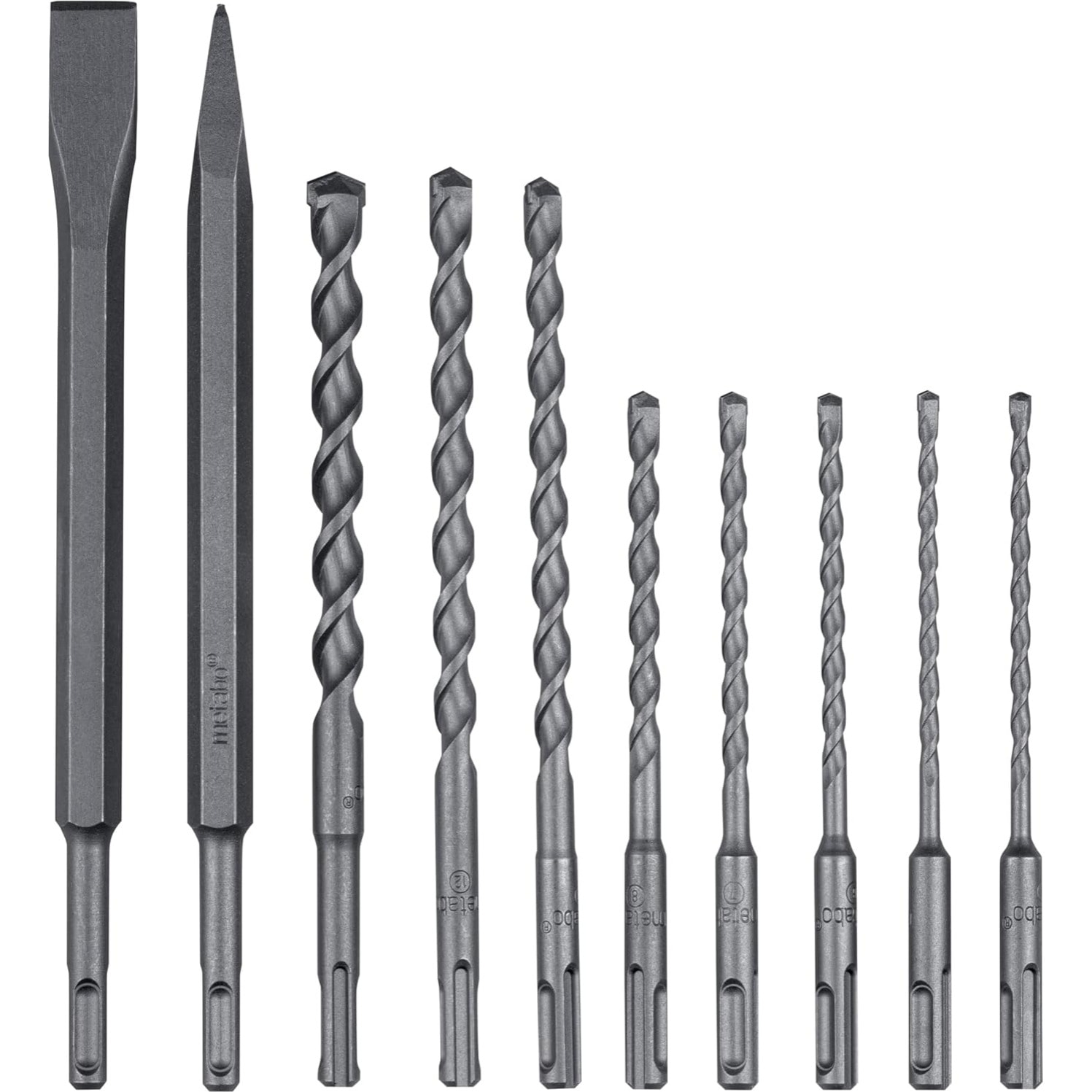 Assortiment de forets et burins SDS-plus SP - 10 pièces - METABO - 630824000