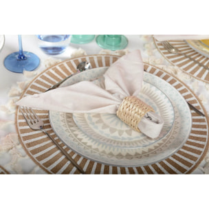 Lot de 6 Assiette à dessert bleue - coachella