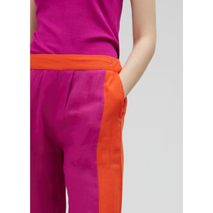 Pantaloni morbidi bicolori